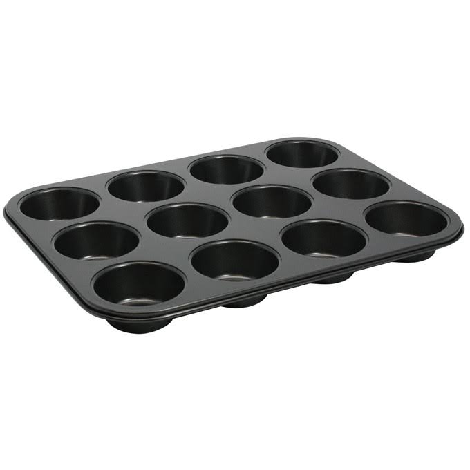 12 Cup Non Stick Carbon Steel Muffin Pan, 12 Packs E17850