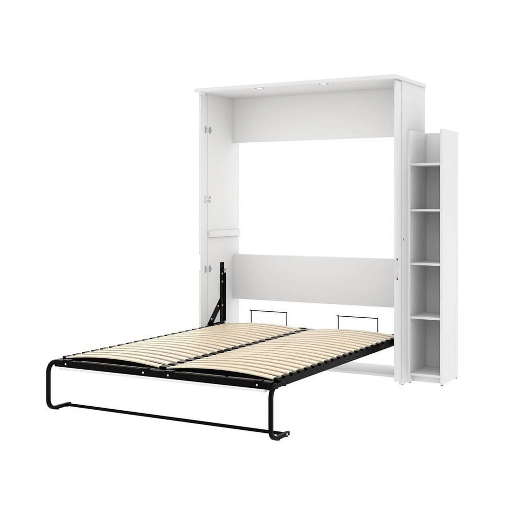 Queen Murphy Bed and Storage Unit in White K433