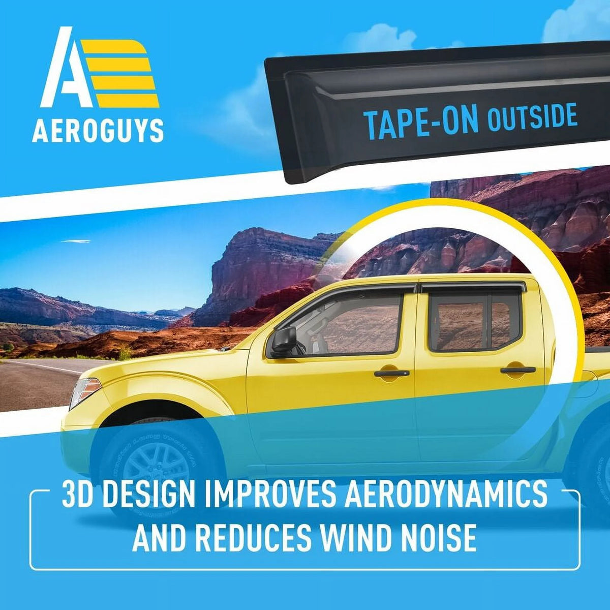 Tape-On Window Deflectors 4pcs R9567