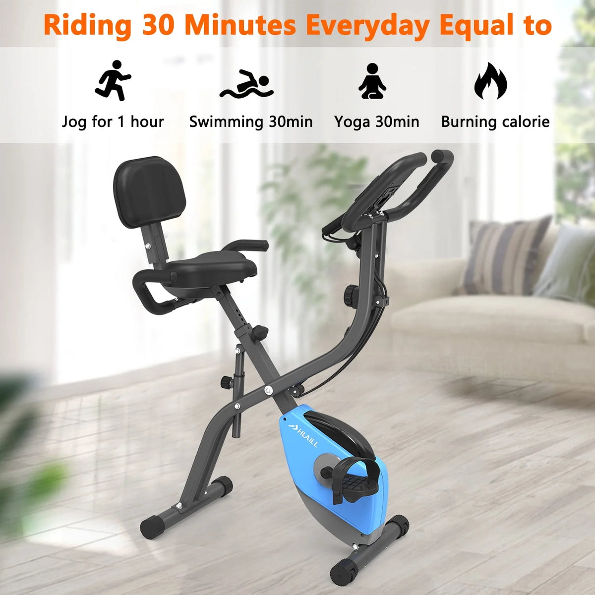 Folding 3-in-1 Recumbent Exercise Bike Z587654