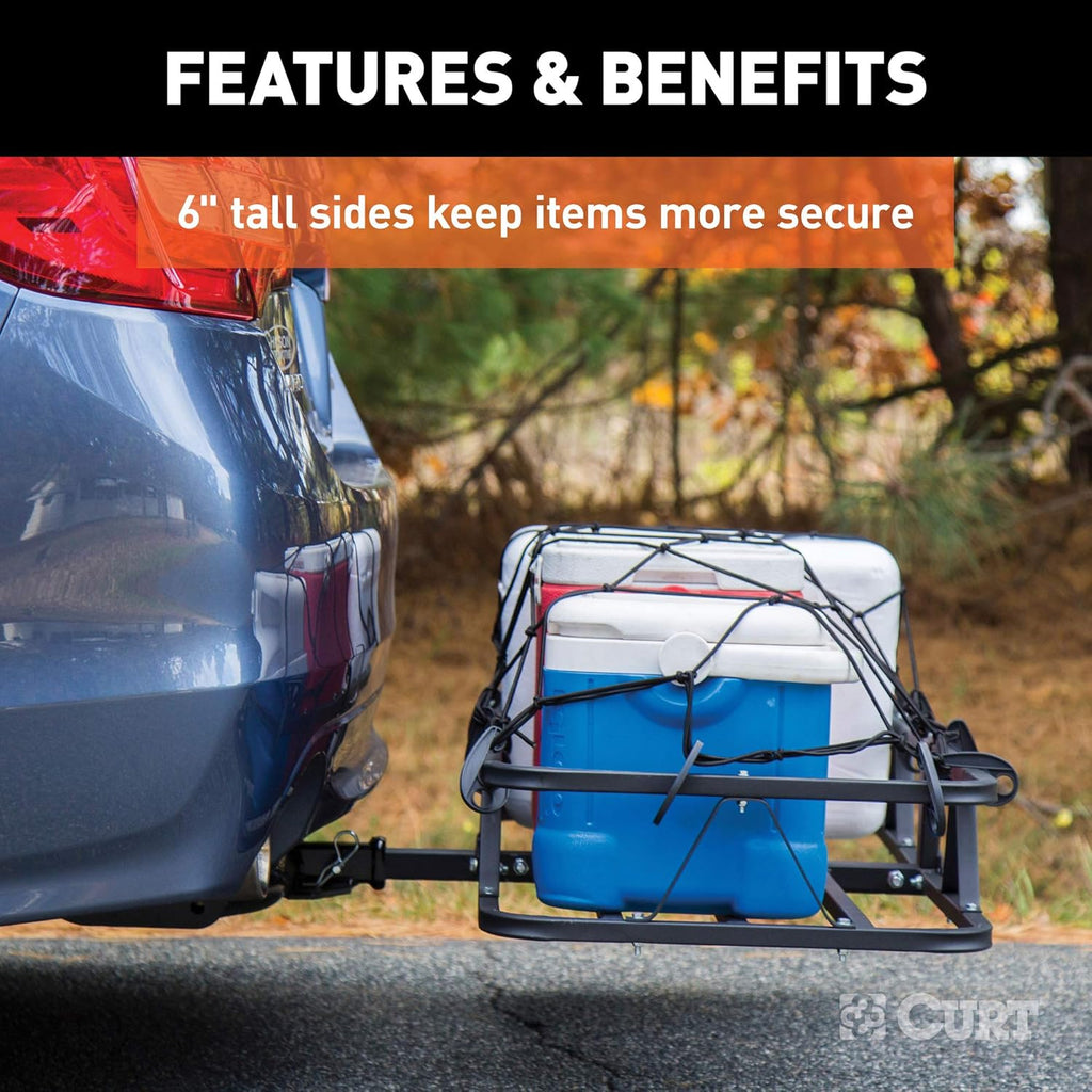 Black Steel Basket Hitch Cargo Carrier P6165
