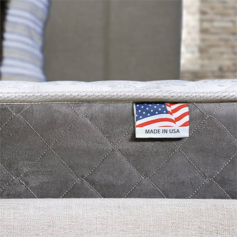 White Fabric King Tight Top Mattress I335