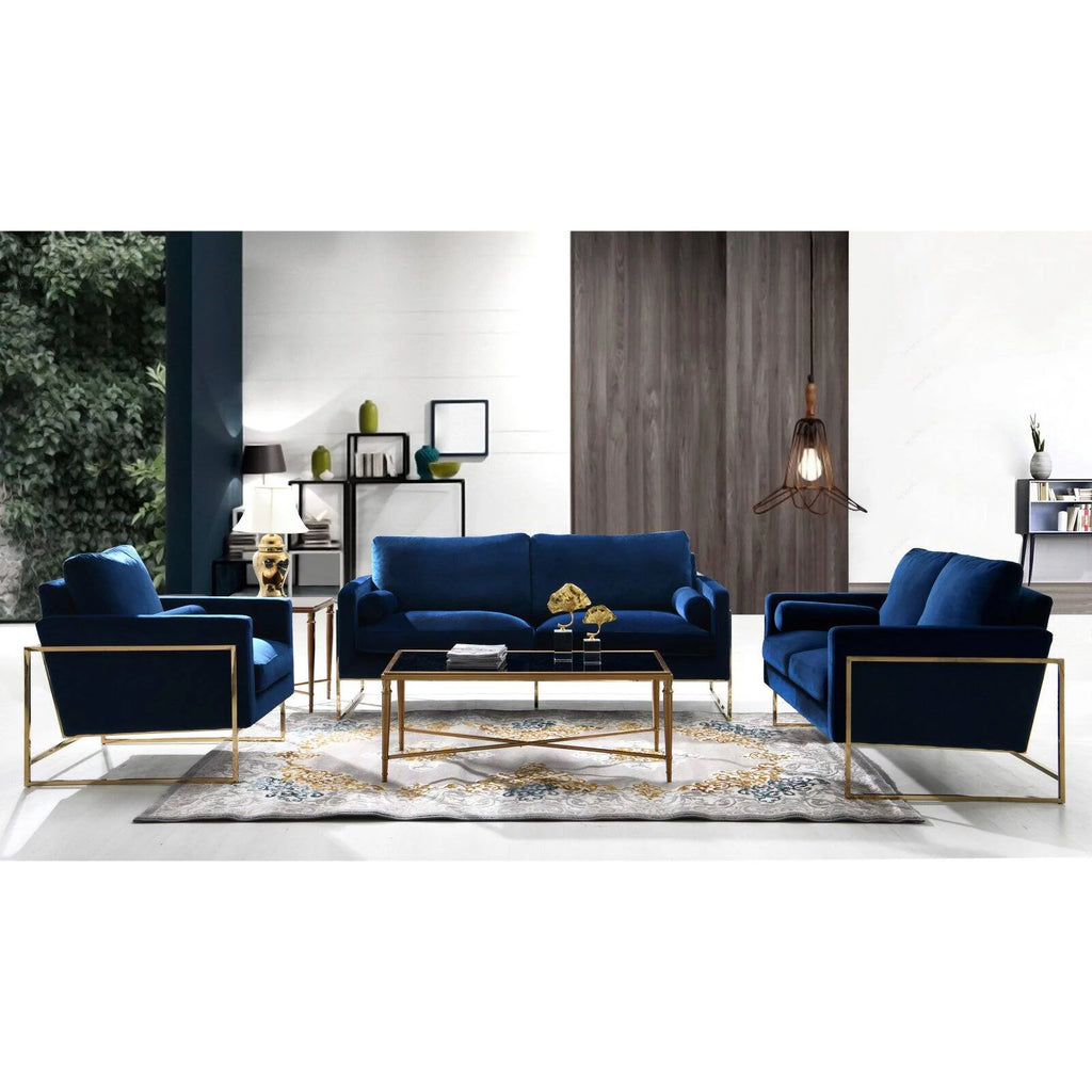 Navy Velvet Loveseat P265