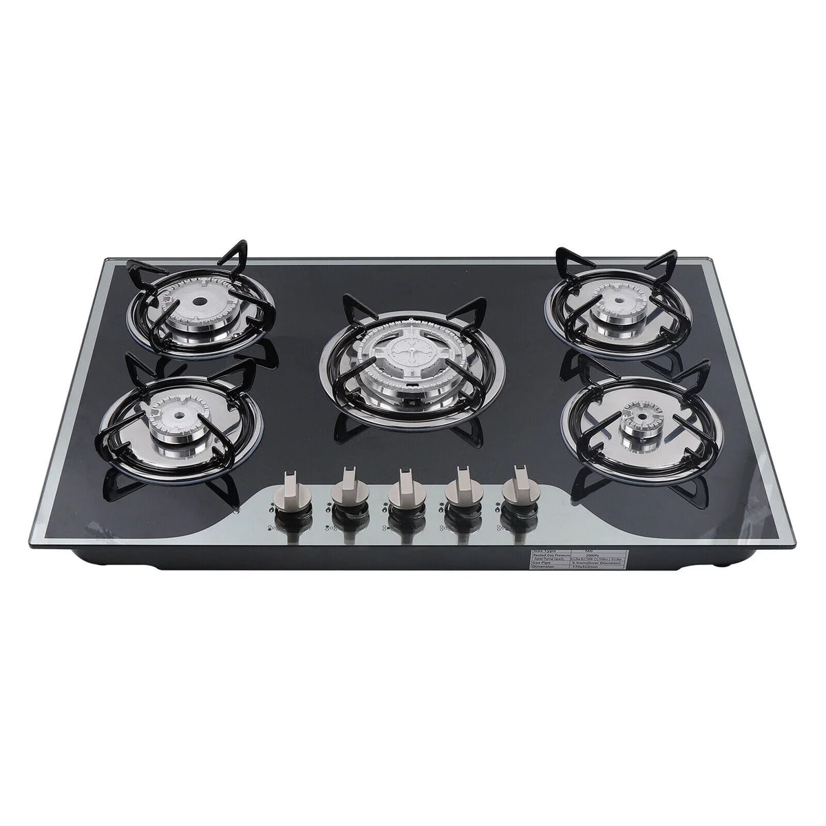 30" Gas Cooktop 5 Burners Tempered Glass Top Black K9926
