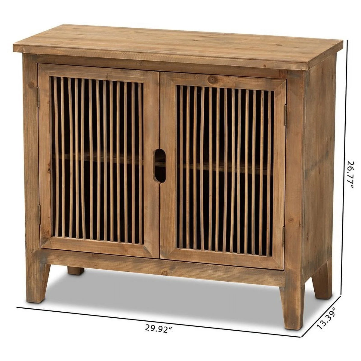 Medium Oak 2-Door Wood Storage Cabinet G791