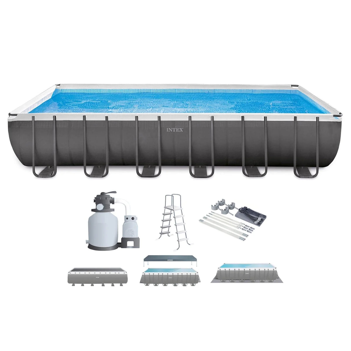24' x 12' x 52 Swimming Pool with Sun Canopy V5990