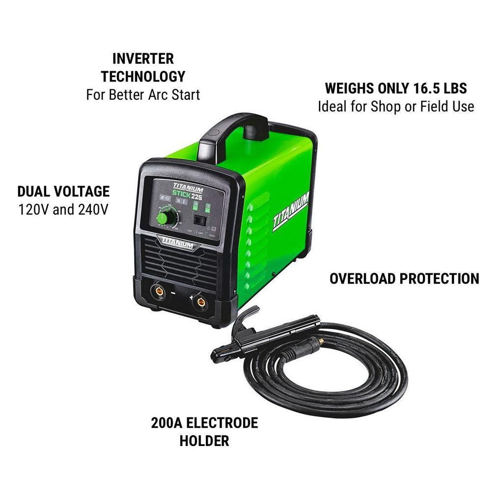 Stick 225 Inverter Welder with Electrode Holder C488