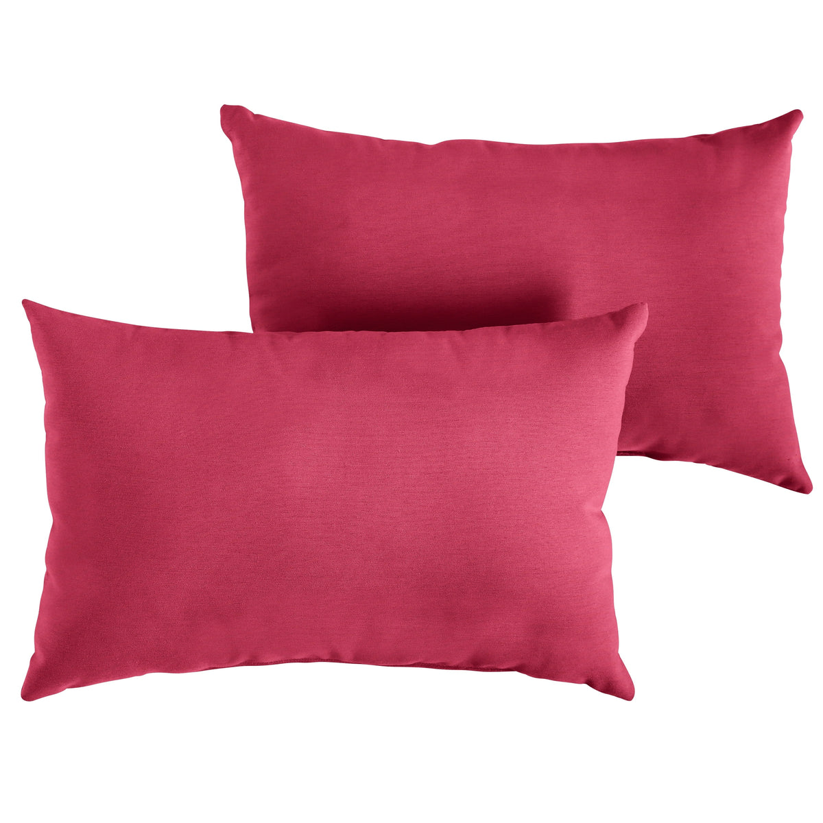 Hot Pink Knife Edge Lumbar Pillows Set of 2 12 in x 24 in K63356