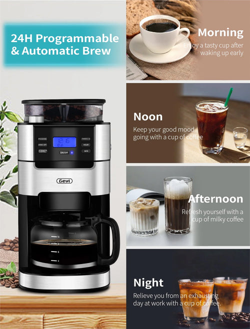 10-Cup Programmable Grind and Brew Coffee Maker D27458