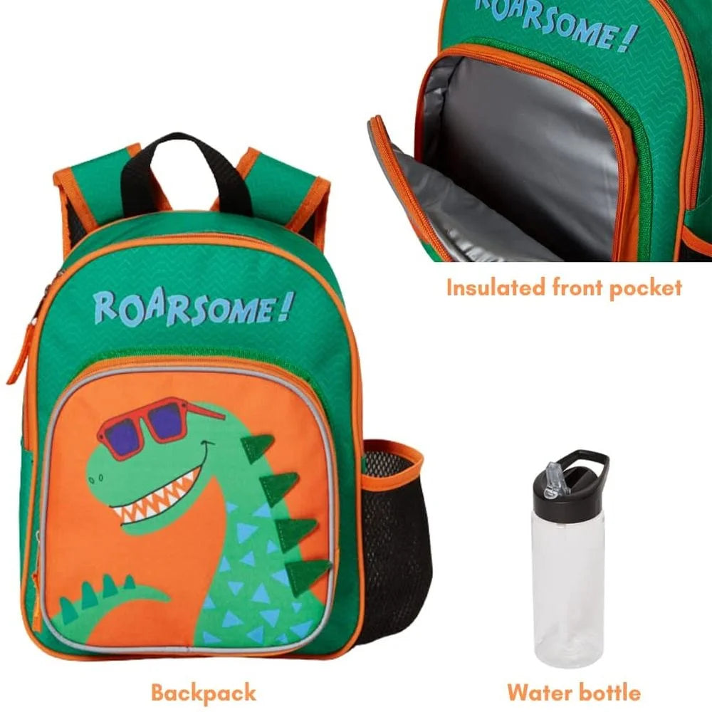 Dinosaur Toddler Mini Backpack with Water Bottle 2 Piece Set Z58891