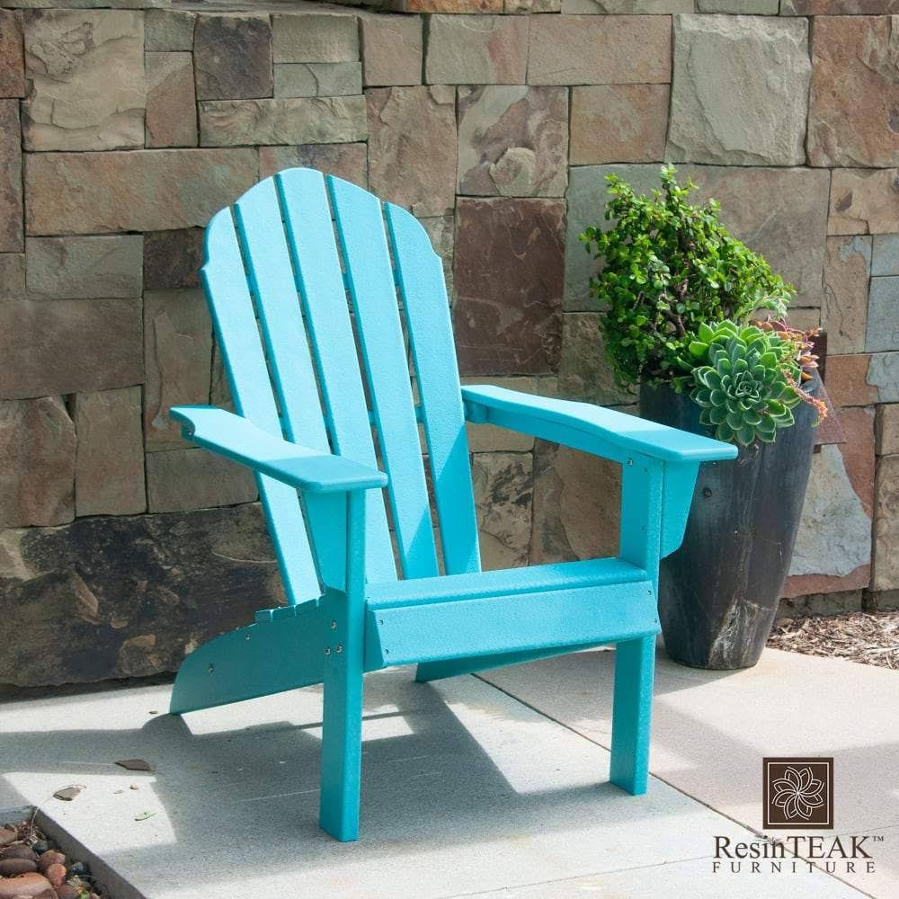 Resin Teak Red Plastic HDPE Poly Lumber Adirondack Chair B88339