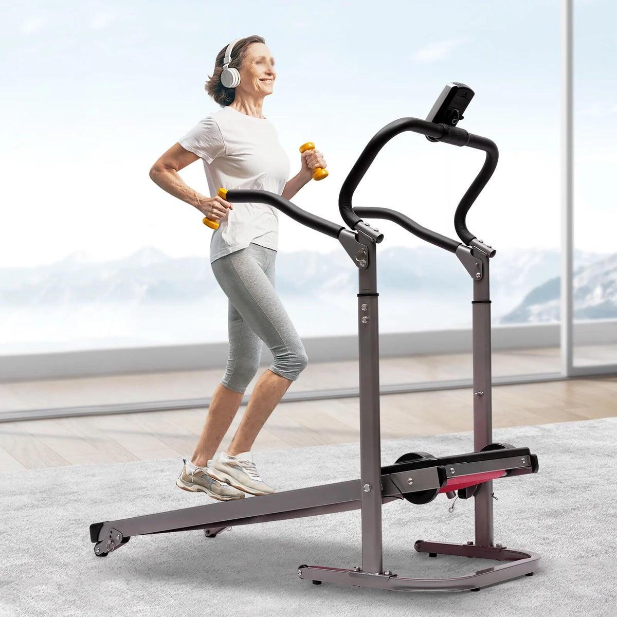 Pink Incline Folding Treadmill Q599
