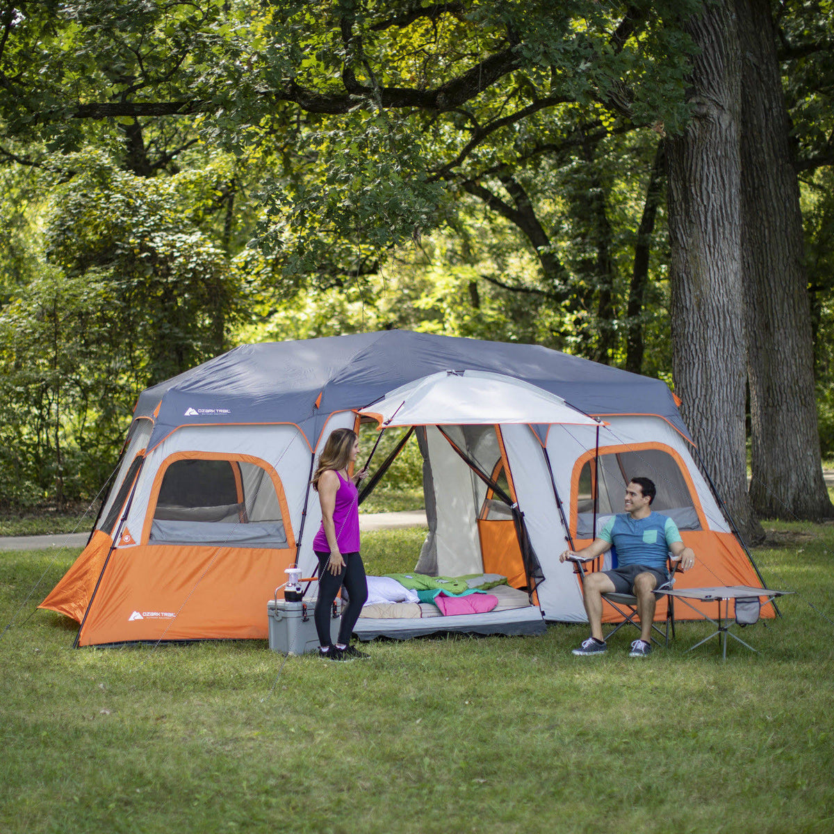 Instant Cabin Tent with Integrated LED Light C504
