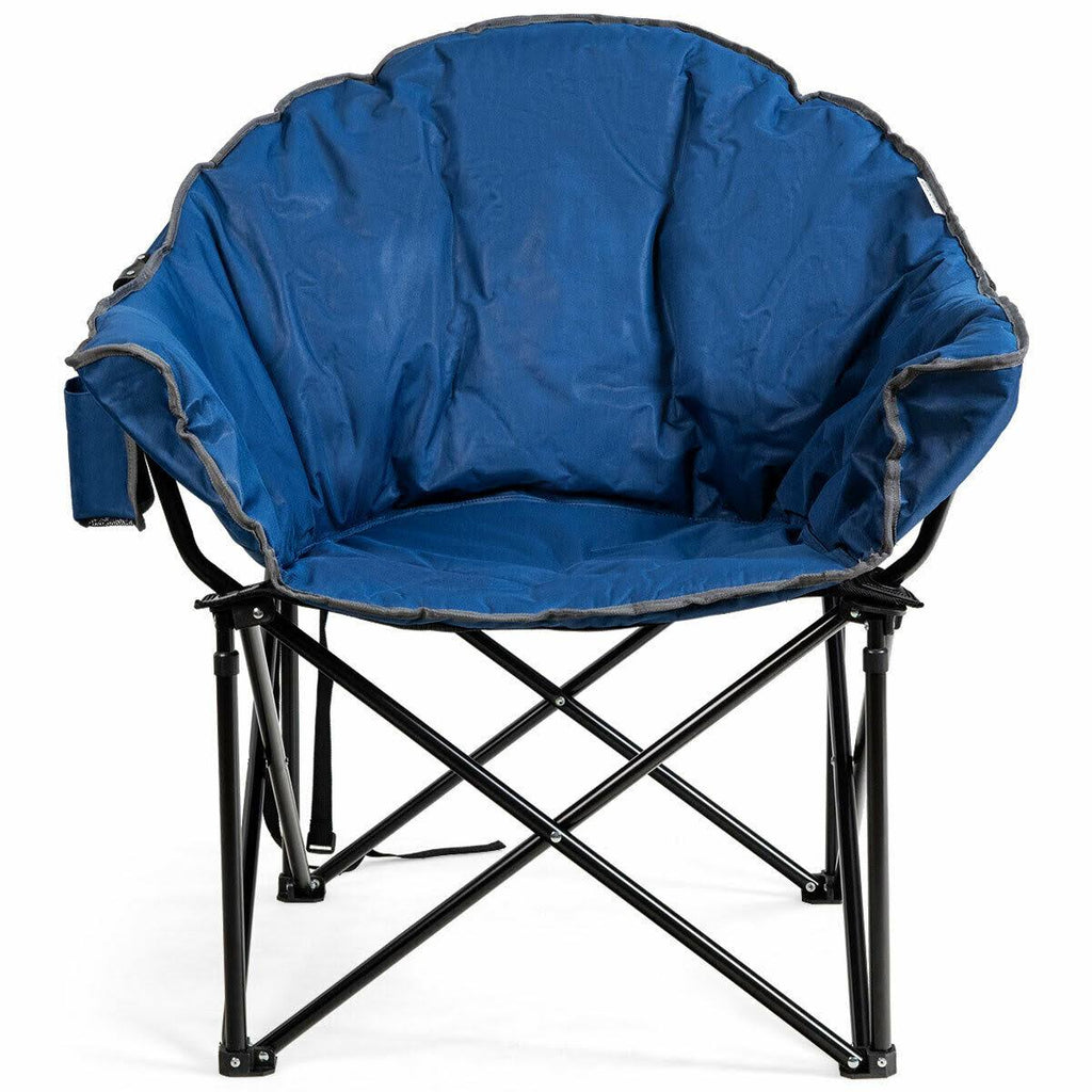 Navy Padded Folding Camping Chair with Carry Bag L244973