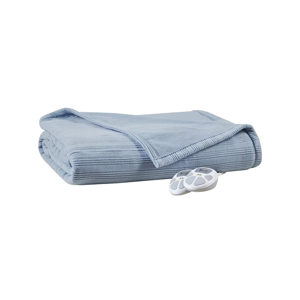 Queen Fleece Ultra Soft Electric Heated Blanket Dusty Blue N670073
