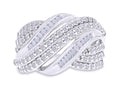 14K Gold Over Sterling Silver Multi-Row Engagement Ring N91366