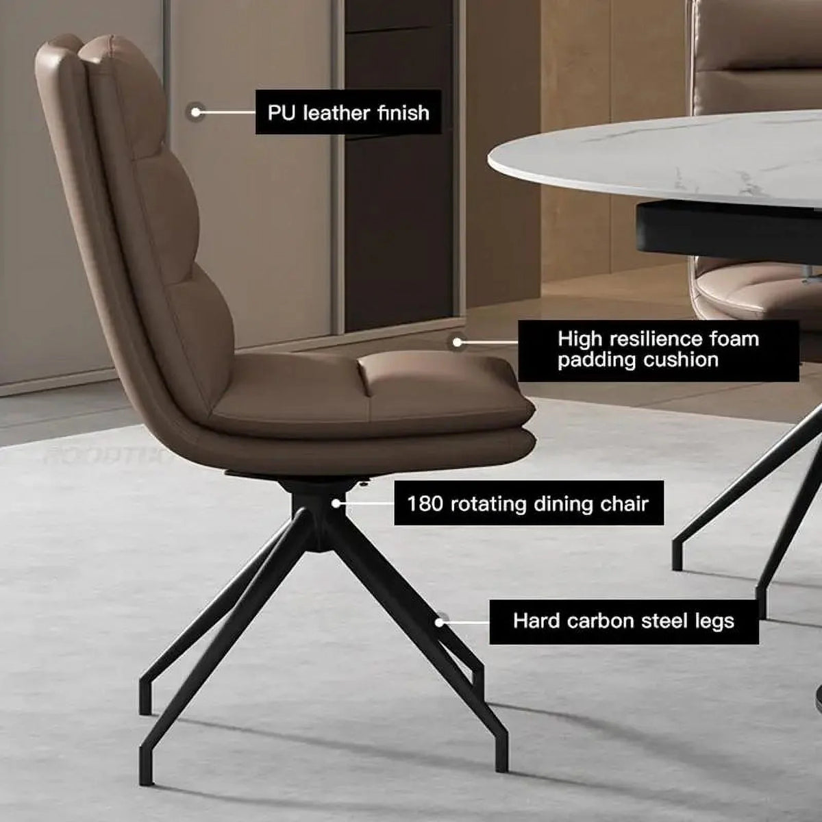 Round Marble Dining Table and Chairs Set G6233